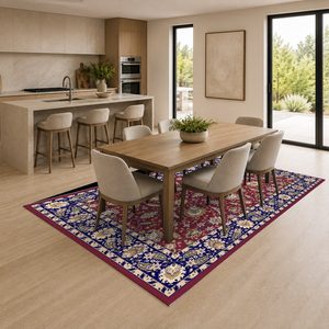 <b>RUGS</b> DEPOT LXDP-0344 Wholesale Red <b>Burgundy</b> Contemporary Abstract Digital Printed Machine Washable Chenille Area <b>Rug</b> Non Slip - Product Image 4