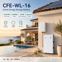 Batterie solaire résidentielle divisée CFE-WL-16 16 kWh LiFePO4 avec communication CAN, 6000+ cycles pour systèmes hybrides connectés au réseau