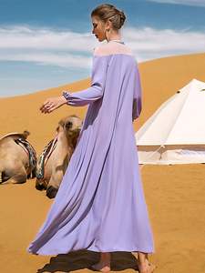 Nouveau caftan noir à manches longues robe Maxi islamique traditionnelle pour femmes nouveaux vêtements et accessoires musulmans arabes pour Jilbab Abaya - Product Image 3