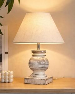 <b>Green</b> Resin Shabby Chic Leaf <b>Table</b> Lamp E27 Bulb Holder Fabric Shade Wooden Base Plug-in <b>Bedside</b> Decor Light - Product Image 5