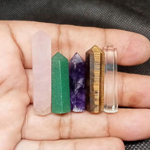 Mixed Gemstone Pencil Wands Natural <b>Crystal</b> Points for Chakra Meditation and <b>Healing</b> - Product Image 2