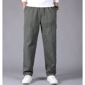 Pantalones de lino de algodón 100% de talla grande para hombre, ropa informal de tela suave, pantalones de lino holgados cómodos formales - Product Image 6