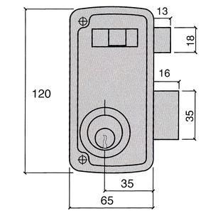 Ucem 4056-a-hb/65/ Serratura Destra - Product Image 2