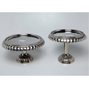 Top Plats en aluminium Plateau de table plaqué argent Lot de 2 plateaux en forme d'étoile pour servir et décorer en fête - Product Image 3