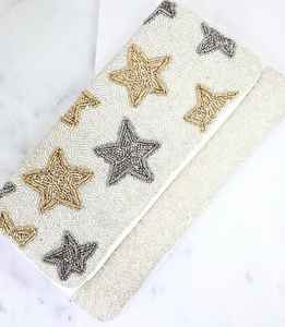 กระเป๋าคลัทช์กระเป๋าถือแฟชั่นสะพายข้างประดับลูกปัดลายดาวท้องฟ้าสำหรับโอกาสยามเย็น - Product Image 3