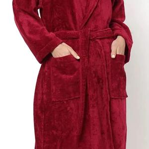 Bata de Baño Personalizada para Mujer, con Logotipo de Hotel de Lujo, Diseño Térmico con Capucha de Felpa Coral, Transpirable para el Hogar - Product Image 5