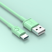Alta calidad 3A 2M USB Tipo-C Cable Tipo-C para Android IOS Teléfonos móviles Escáneres Bancos de energía Carga DE DATOS Green-HCB-03-C