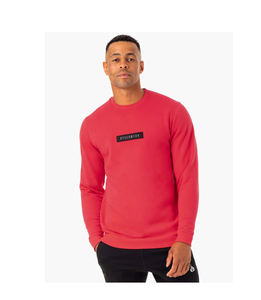 Sudaderas con Capucha Rojas de Alta Calidad, Estilo Urbano, Impresión Puff, 100% Algodón, Corte Regular, Felpa Francesa, con Logotipo, para Hombre - Product Image 1