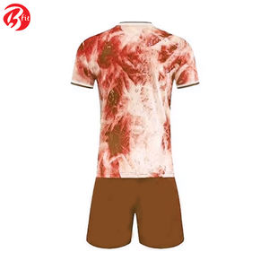 Conjunto de Camiseta de Fútbol para Adultos, Personalizada, de Alta Calidad, Transpirable, Ligera, de Manga Corta, Estampada, con Corte Automatizado, Superventas - Product Image 4