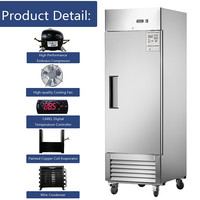 Équipement de réfrigération pour cuisine commerciale, armoire congélateur à porte simple, électrique, R404A, dégivrage automatique, numérique