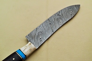 Venta al por mayor personalizado OEM ODM servicio precio barato de alta calidad de acero de Damasco profesional hoja afilada cocina Chef cuchillo mango - Product Image 5