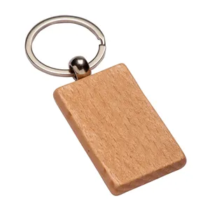 Portachiavi Rettangolari in Legno Personalizzati per Promozioni - Product Image 1
