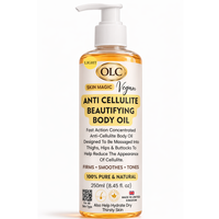 OLC LUXURY COSMETICS Huile Corporelle Embellissante Anti-Cellulite - Huile de Massage Concentrée à Action Rapide Or Clair pour Cuisses et Hanches UK 0.0g