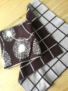 100% coton biologique écologique uni Jacquard tricoté ensemble d'essuie-mains jetables Logo personnalisé cuisine chiffon de nettoyage et serviettes - Product Image 5