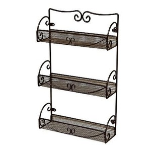 Customized Wall Mount Metallic Cabinet Spice <b>Rack</b> Carved Wall Art <b>Storage</b> Holders <b>Rack</b> Buy for Convenient Home Organization - Product Image 1