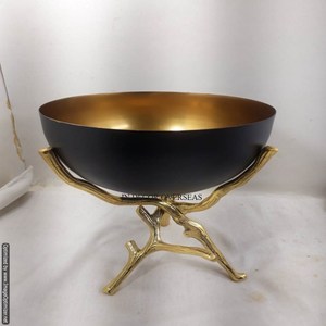 Quemador de incienso Bakhoor con revestimiento de polvo de Color negro de Metal de alta calidad de aspecto magnífico y soporte de Base Interior y chapado en oro - Product Image 1