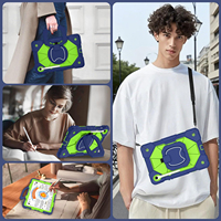 Étui robuste pour tablette Samsung Galaxy Tab S10 Lite S10 FE S9 FE S9, résistant aux chocs, avec support rotatif à 360 degrés, en silicone et PC