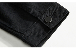 <b>Mens</b> Vintage Formal <b>Denim</b> <b>Jacket</b> Button Casual Spring Autumn Fashion Streetwear Windproof Comfortable Oversized Outerwear - Product Image 4