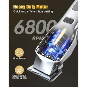 Ensemble de tondeuses à cheveux sans fil professionnelles pour hommes, kit de barbier, lames en acier inoxydable, étanche IPX7, rechargeable via USB - Product Image 3