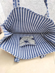 Bolsa de Mano de Lona de Algodón con Cierre de Cremallera, Estampado Floral Hecho a Mano, Tamaño Personalizable, Diseño Ligero, Bolsa de Compras para Mujer - Product Image 3