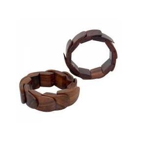Brazaletes de Madera Hechos a Mano de Estilo Tradicional, Acabado Pulido, Colores Personalizados, Joyería Étnica para Mujer, para Uso Festivo e Informal - Product Image 1