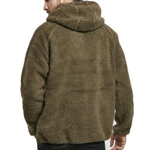 Dernière meilleure qualité hommes bleu marine Heavyweight Zipper Hoodies avec Sherpa fourrure dans les sweats à capuche à bas prix - Product Image 4