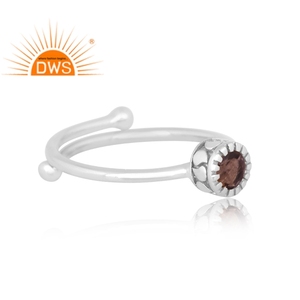 Hot Selling Fine Sterling Silver Natural Smoky <b>Quartz</b> Gemstone Stackable <b>Ring</b> Custom Jewelry For Women Gift For Her - Product Image 3