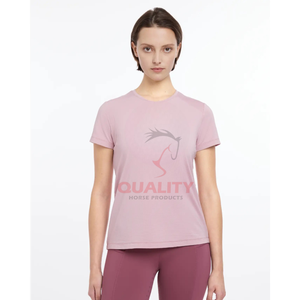 Camisa Ecuestre para mujer más vendida, camiseta transpirable de verano para montar a caballo, tops elegantes ligeros que absorben la humedad - Product Image 1