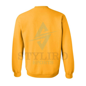 Sweat-shirt à col rond en polaire de haute qualité pour hommes, hiver, uni, personnalisable, coton/polyester, coupe classique, manches longues - Product Image 6