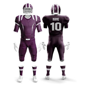 Ensemble maillot et short de football américain à sublimation personnalisée en gros uniformes d'équipe respirants pour clubs, écoles et tournois - Product Image 4