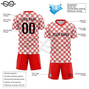 Maillots de football à manches longues personnalisables pour adultes et enfants, taille XL, numéro de nom OEM disponible, quantité minimale de commande la meilleure qualité. - Product Image 4