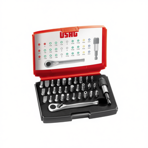 Usag 32-Piece Assortment Socket Set with <b>Bits</b> and Reversible Ratchet Durable and Versatile Tool Kit - Product Image 3