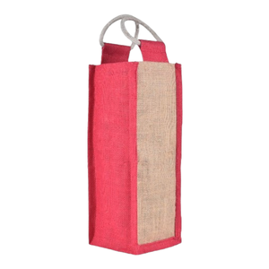 Bolso de mano de yute, 1 botella - Product Image 5