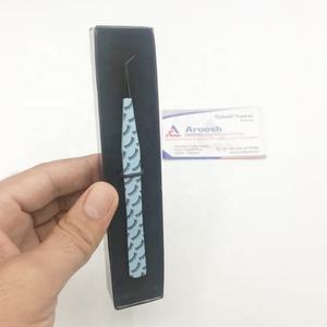 Extensions de cils professionnelles en acier inoxydable de haute qualité pince à épiler noir Plasma imprimé 45 degrés conique pointu en gros - Product Image 2