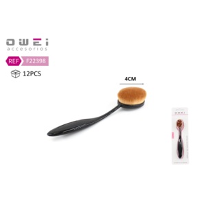 Brocha de maquillaje individual de cabeza grande negra - Product Image 1