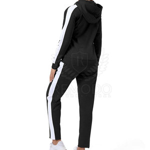 Conjunto de chándal con forro polar para mujer, atuendo cálido de poliéster para ropa informal, chándales de poliéster - Product Image 4