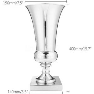 Finition argentée en aluminium de bouteille de fleur de conception à la demande élevée pour la décoration de maison et de bureau - Product Image 2