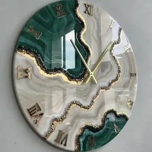 Designer Resin Wall <b>Clock</b> with <b>Marble</b> Effect Pattern Wall Hanging Resin Crafts <b>Clock</b> Elegant Design - Product Image 3