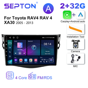 Autoradio Android Auto Carplay pour Toyota <span class=keywords><strong>RAV4</strong></span> <span class=keywords><strong>2005</strong></span> - 2013 Lecteur multimédia GPS Navigation 2din Autoradio Wifi 4G - Product Image 3