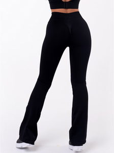 Pantalon de yoga extensible pour femme taille haute Leggings évasés Design sans couture Butt Sculpt Workout Ready Activewear - Product Image 5