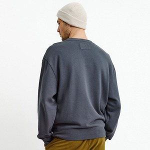 Sudadera con Patrón Personalizado, Hombros Caídos, Tejido de Algodón, Corte Holgado, Cuello Redondo, Mangas Largas, Impresión Personalizada Disponible - Product Image 2