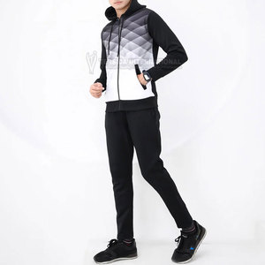 Men Tracksuit Set <b>Lightweight</b> Soft Cotton Polyester Zipper <b>Hoodie</b> and Joggers Trendy Men Tracksuit Set - Product Image 4