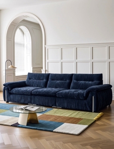 Sofá Seccional Moderno de Tres Plazas con Respaldo Acolchado y Brazos Acolchados, Muebles para Sala de Estar - Product Image 2