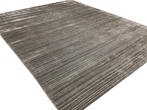 Alfombra de viscosa antideslizante con diseño de rayas modernas de lujo, azulejos de alfombra de estilo de bucle y corte atractivos para la decoración del hogar - Product Image 2