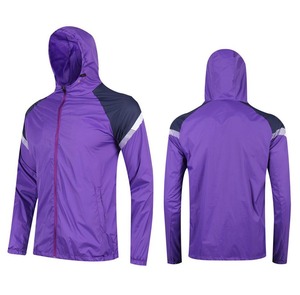 Veste de pluie imperméable unisexe imprimée personnalisée vêtements de travail randonnée extérieure coupe-vent respirant séchage rapide extensible léger à capuche - Product Image 2