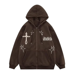 Sudadera con capucha personalizada para hombre, mezcla de algodón y poliéster suave, bolsillo con cremallera, manga completa, Capucha ajustable, ropa de calle Premium - Product Image 5