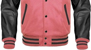 Fabricant sur mesure de vestes universitaires pour hommes, corps en laine, manches en cuir et broderie en chenille. - Product Image 4