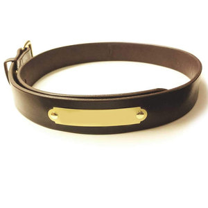 Ceinture de cavalier en cuir de qualité supérieure 1 1/4 pouces de large ceinture équestre sans plaque d'identification en laiton massif gravée sur mesure réglable - Product Image 1