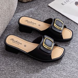 Pantofole da <span class=keywords><strong>donna</strong></span> all'ingrosso sandali estivi firmati francese tacco alto tacco alto <span class=keywords><strong>scarpe</strong></span> di moda per le donne - Product Image 4