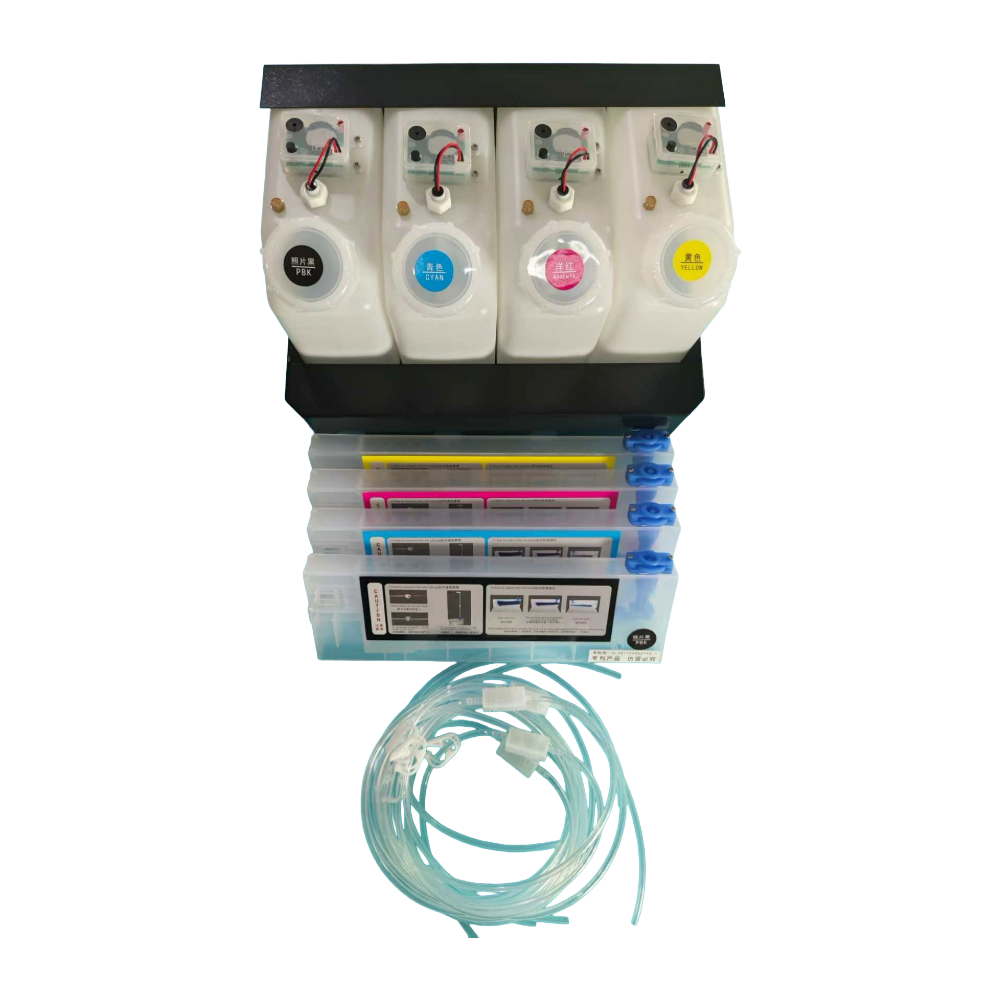 Cartouche d'encre CISS + 4 couleurs avec kit de système d'alarme de niveau d'encre